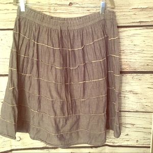Studio Apparel Peasant Skirt. Chambray. XL